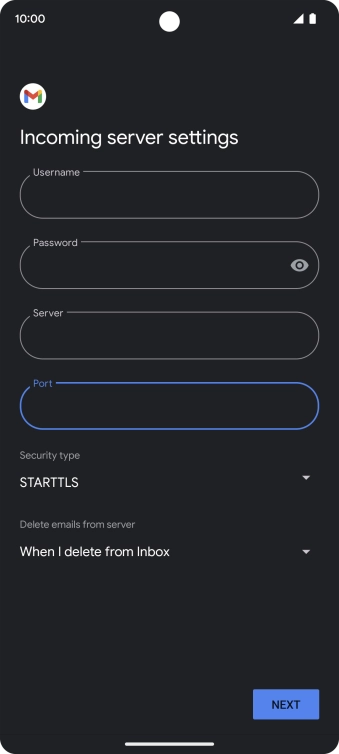 Press the drop down list below 