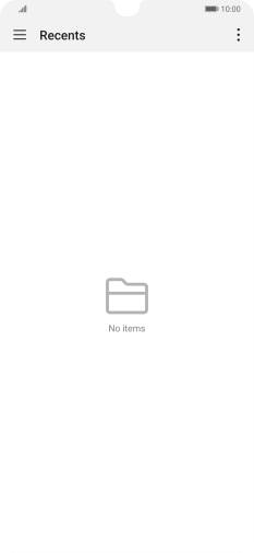 Slide your finger right starting from the left side of the screen.