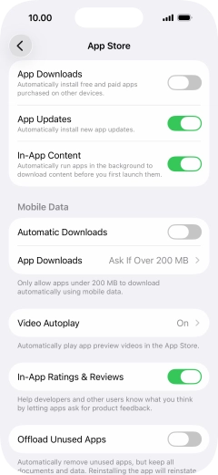 Press the indicator next to 