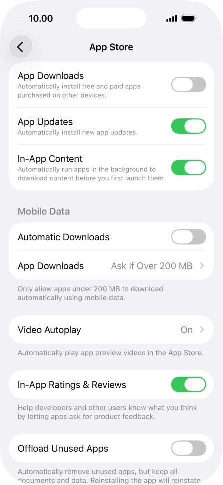 Press the indicator next to 