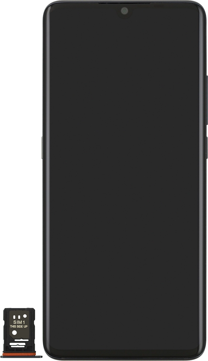Turn your SIM so the angled corner of the SIM matches the angled corner of the SIM holder and place your SIM in the SIM holder.