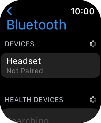 Press the required Bluetooth device.