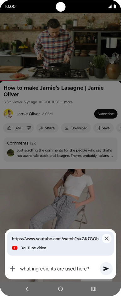 Follow the instructions on the screen to type or speak the required question for the video.