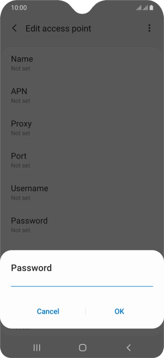 Key in secure and press OK.