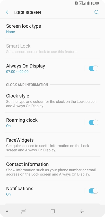 Press the Home key to return to the home screen.