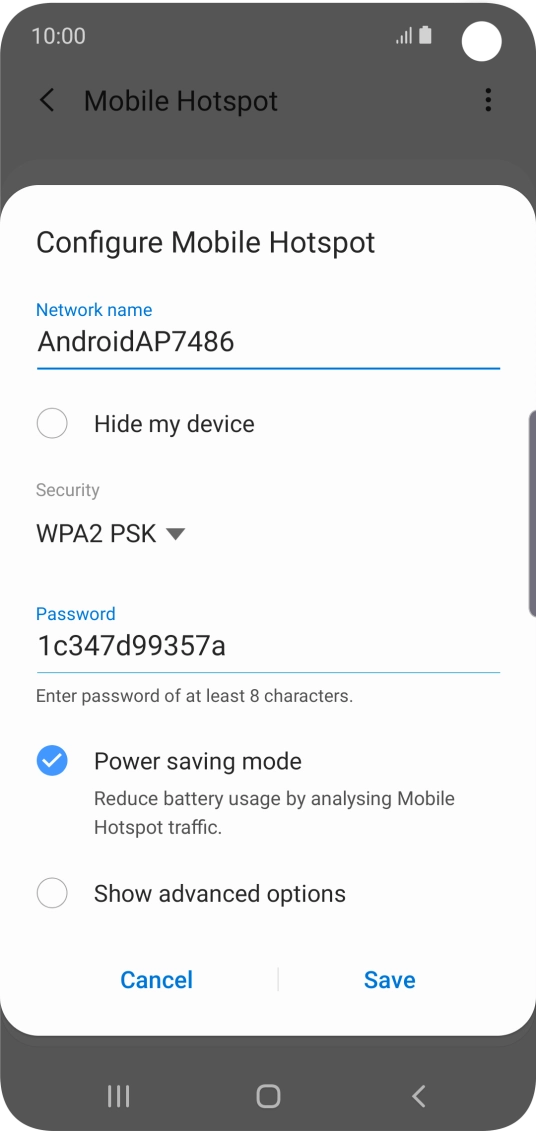 Press the field below 