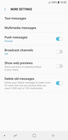Press Text messages.