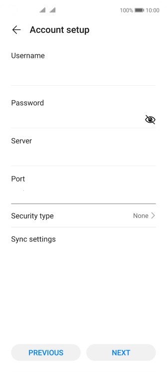 Press Security type.