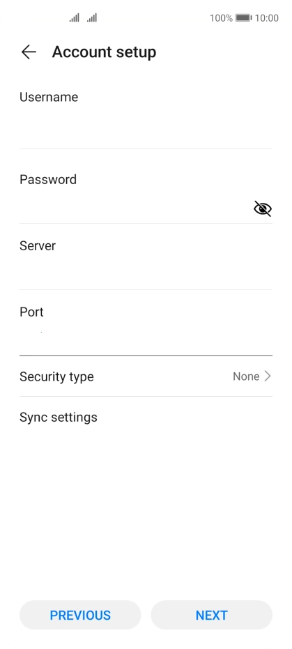 Press Security type.