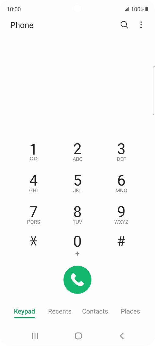 Press the menu icon.