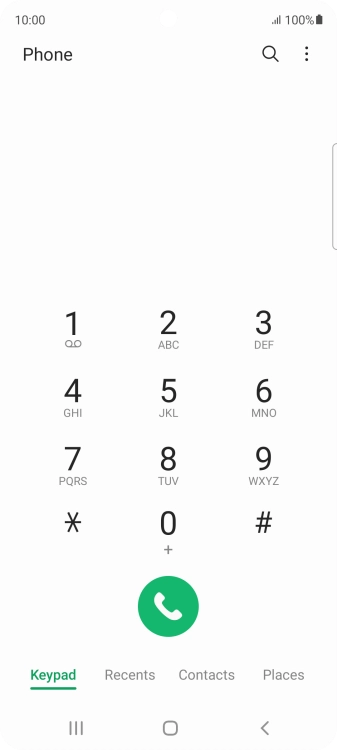 Press the menu icon.
