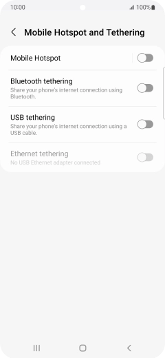 Press Mobile Hotspot.