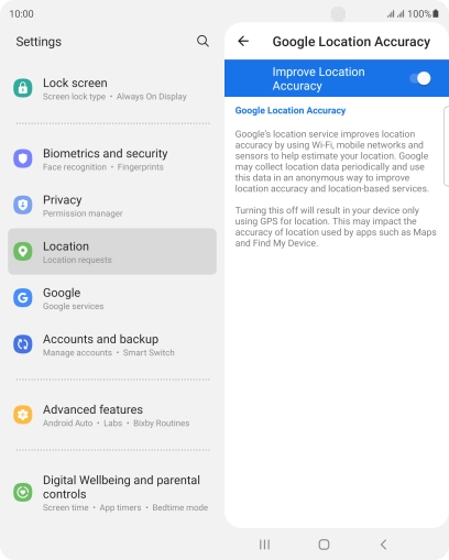 If you press the indicator next to 