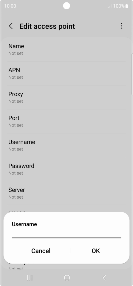 Key in eesecure and press OK.