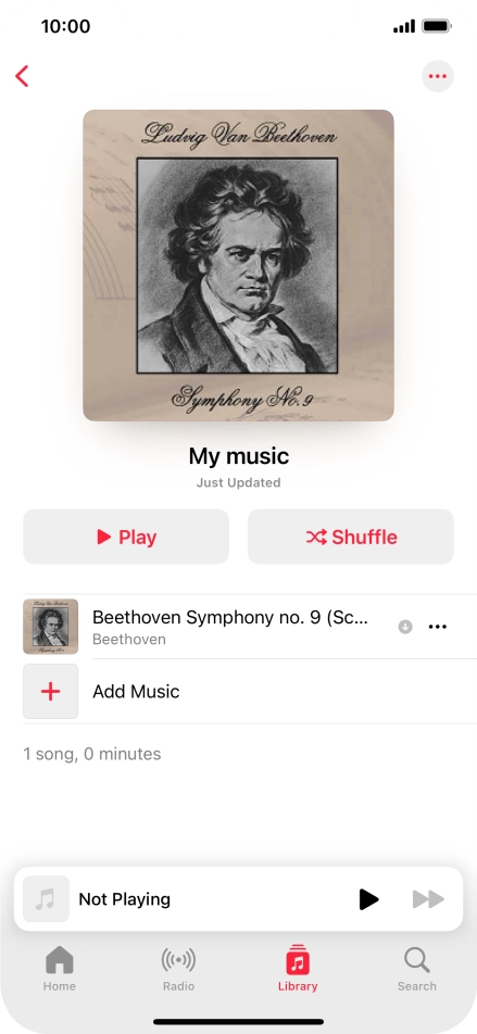 Go to the required category or playlist and press the required audio file.