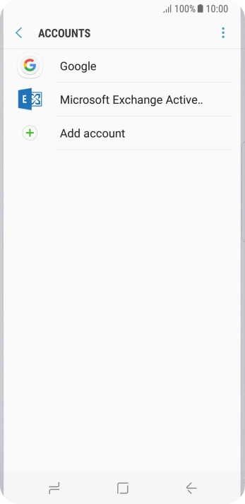 If this screen is displayed, you email account has been recognised and set up automatically. Follow the instructions on the screen to key in more information and finish setting up your phone.