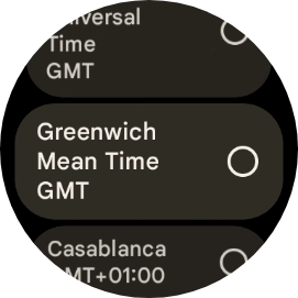 Press the required time zone.