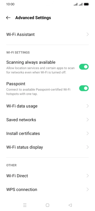 Press Wi-Fi Assistant.