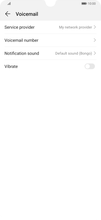 Press Voicemail number.