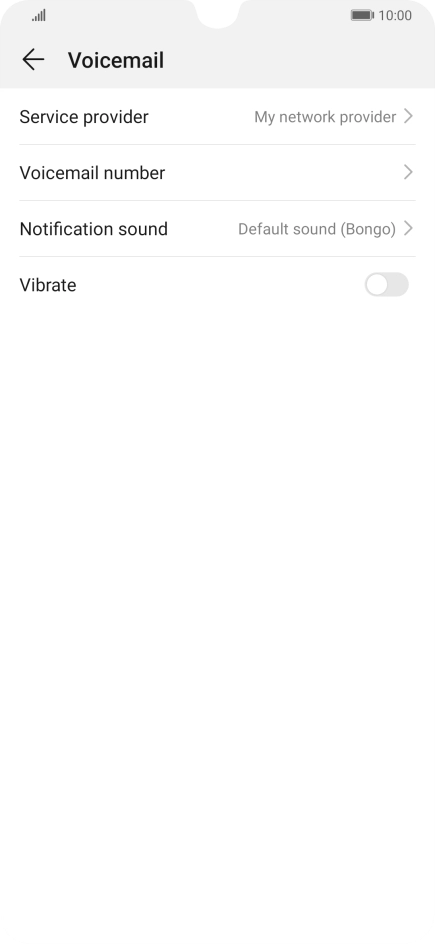 Press Voicemail number.