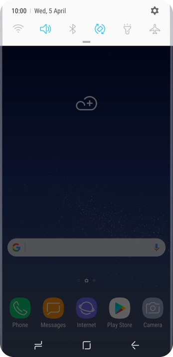 Press the settings icon.