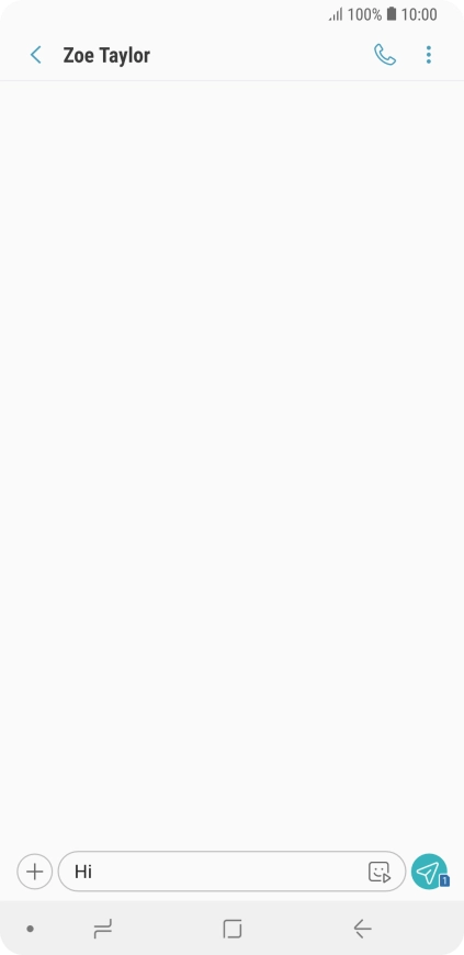 Press the send icon when you've finished your SMS.