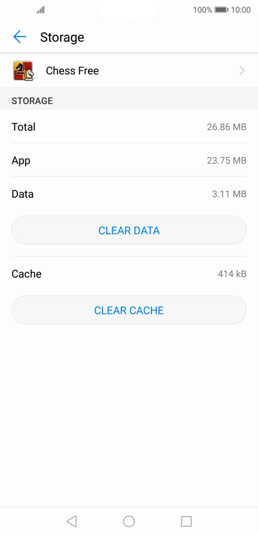 Press CLEAR CACHE.