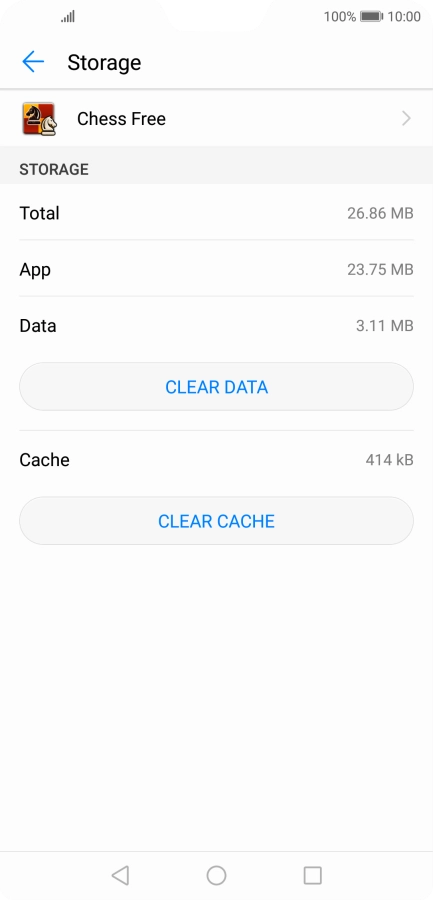 Press CLEAR CACHE.