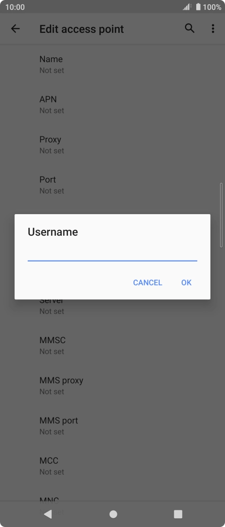 Key in eesecure and press OK.