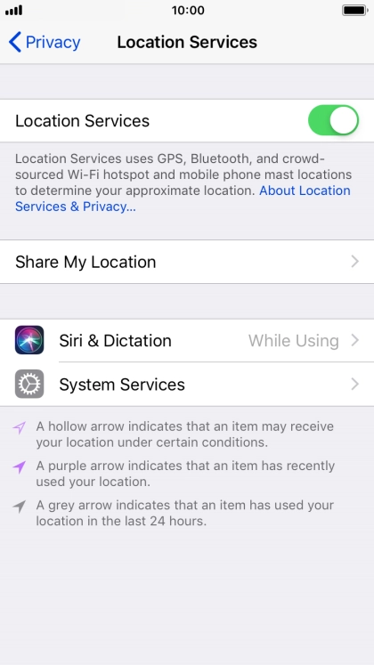 Press the required app.