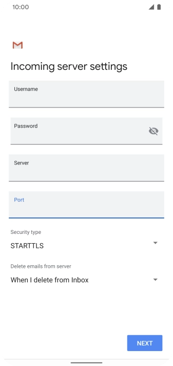 Press the drop down list below 