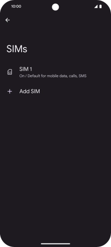 Press the name of the SIM.