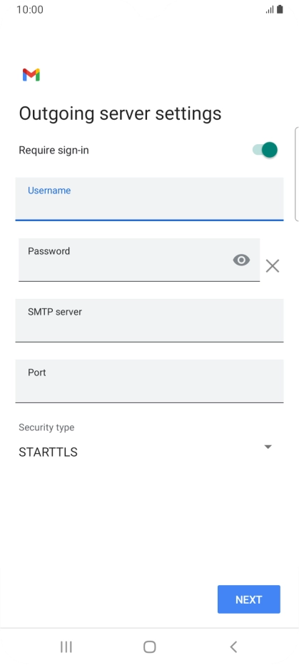 Press the field below 