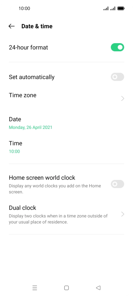 Press the indicator next to 