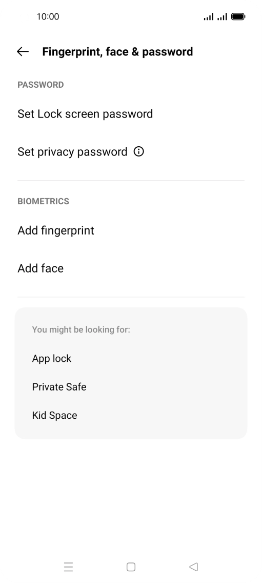 Press Add fingerprint.
