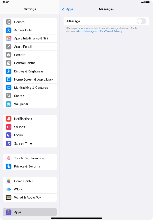 Press the indicator next to 