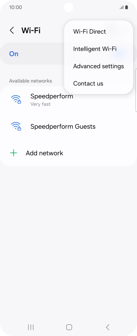 Press Intelligent Wi-Fi.
