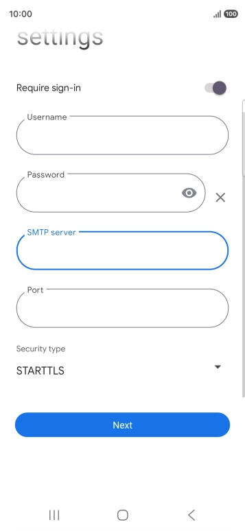 Press the field below 