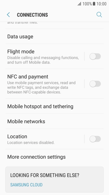 Press Mobile networks.