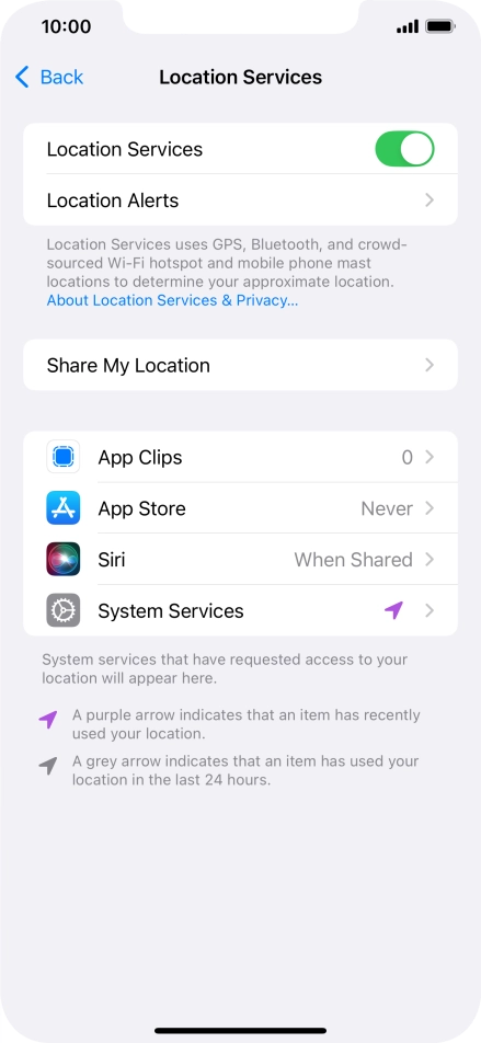 Press the required app.