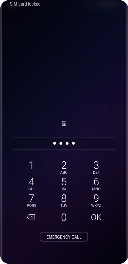 If you're asked to key in your PIN, do so and press OK. The default PIN is 1111.