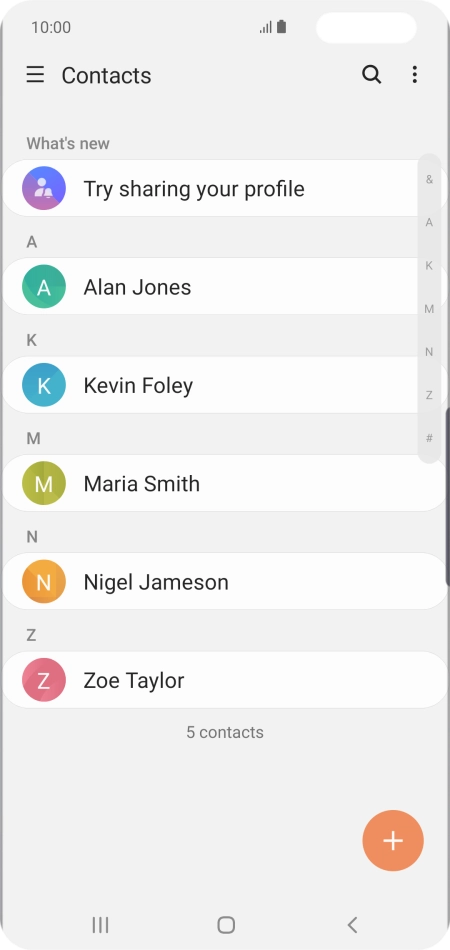 Slide your finger right starting from the left side of the screen.