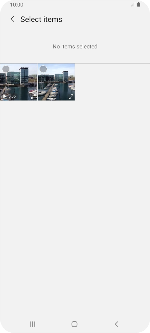 Press the required picture or video clip.