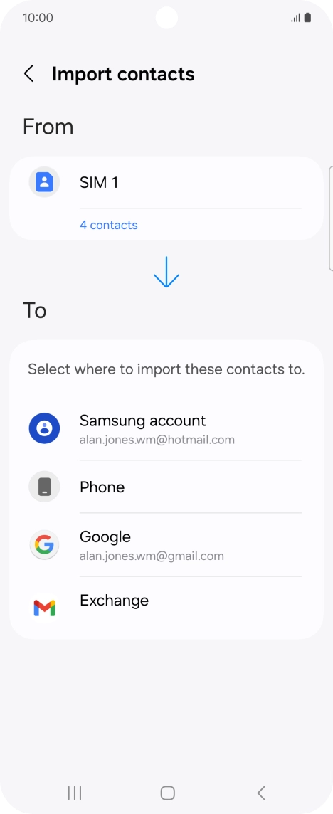 Press the required Google account.