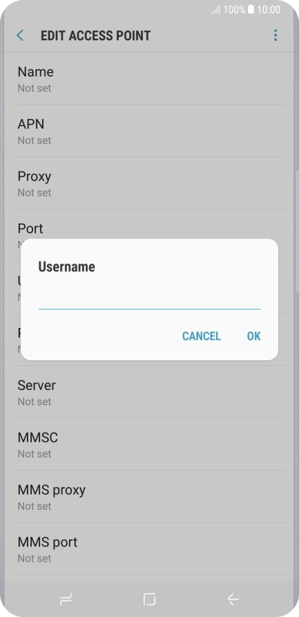 Key in eesecure and press OK.