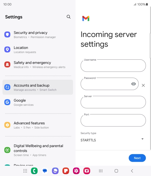 Press the field below 