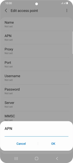 Key in eezone and press OK.