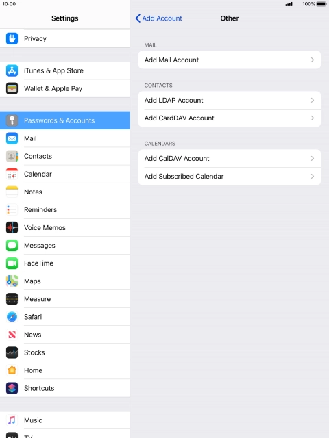 Press Add Mail Account.