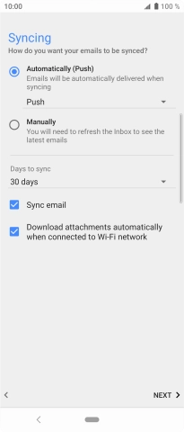 Press the drop down list below 