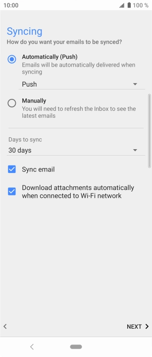 Press the drop down list below 